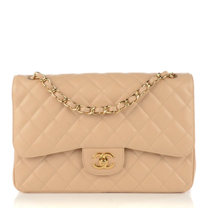 Chanel Caviar Jumbo Double Flap Light Beige 1 of 8