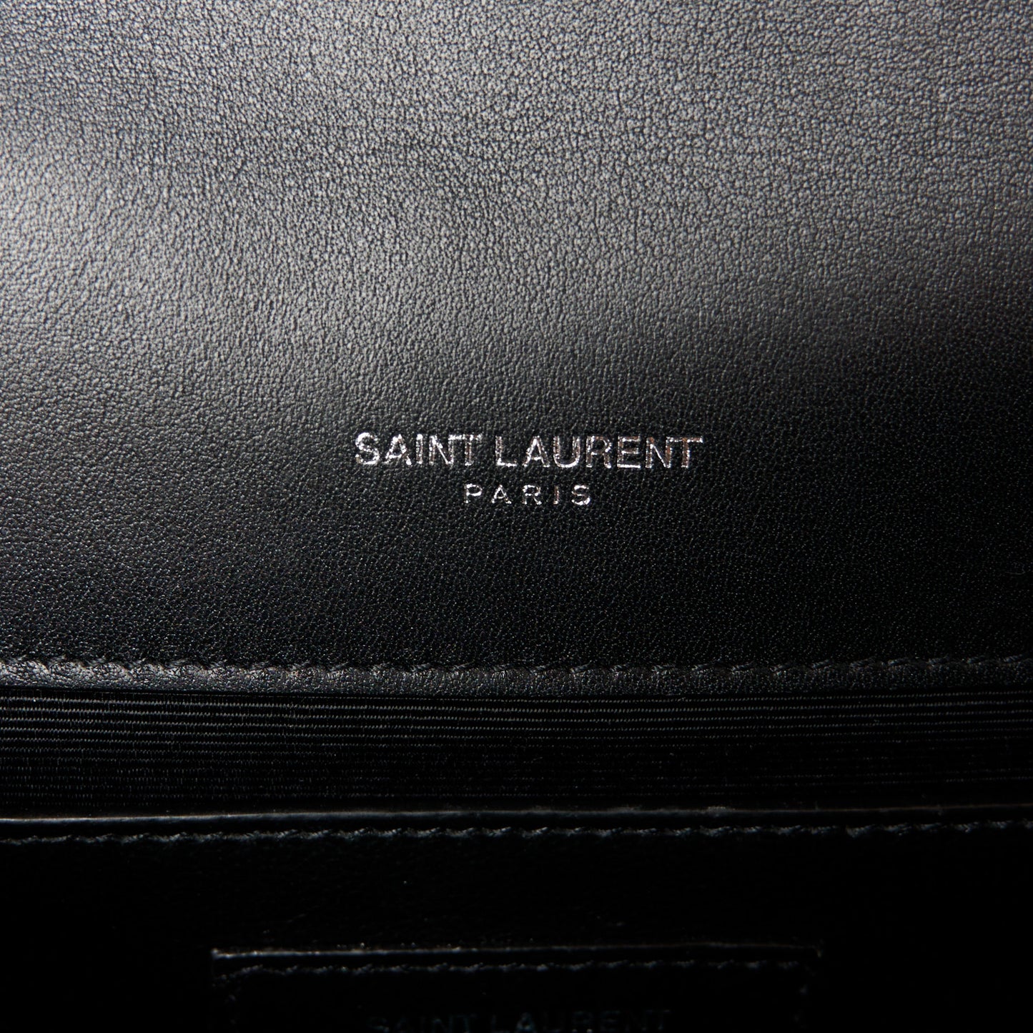 Calfskin Lizard Embossed Small Classic Monogram Kate Tassel Satchel Black