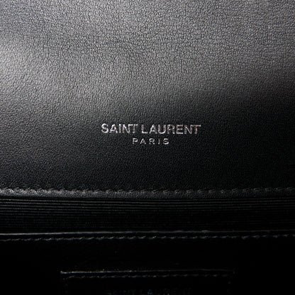 Saint Laurent Calfskin Lizard Embossed Small Classic Monogram Kate Tassel Satchel Black 6 of 11