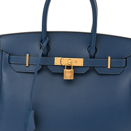 Hermes Epsom Birkin 30 Deep Bleu 8 of 11