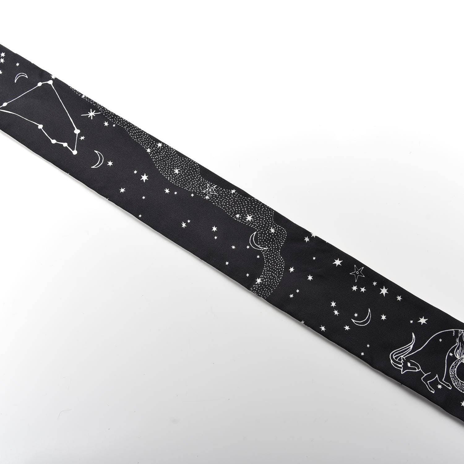 Christian Dior Silk Zodiac Capricorn Mitzah Scarf Black 4 of 5