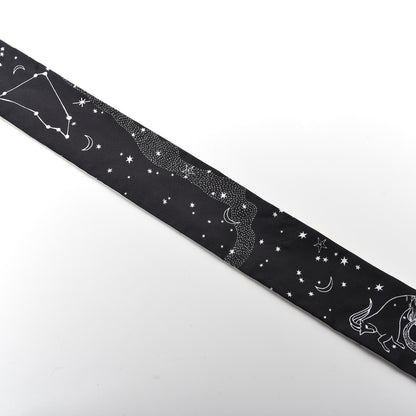 Christian Dior Silk Zodiac Capricorn Mitzah Scarf Black 4 of 5