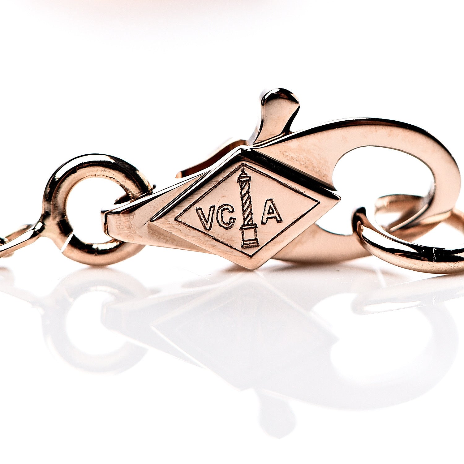 Van Cleef & Arpels 18K Rose Gold Carnelian Sweet Alhambra Bracelet 4 of 7