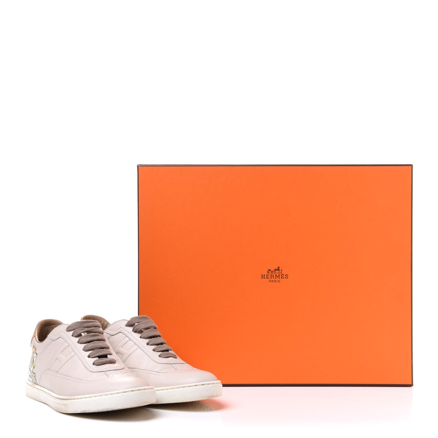 Calfskin Pegase Pop Quicker Sneakers 37 Beige Multicolor