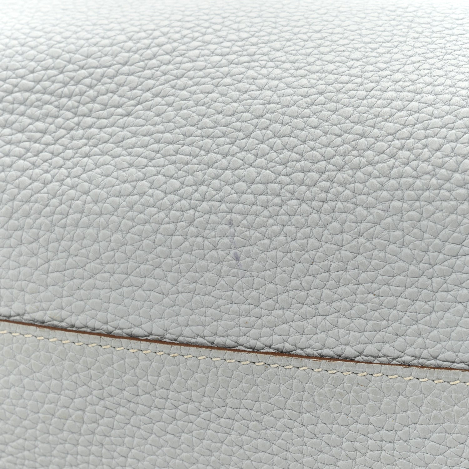 Hermes Veau Sikkim Taurillon Clemence Double Sens 36 Reversible Tote Bleu Pale Gris Perle 23 of 24