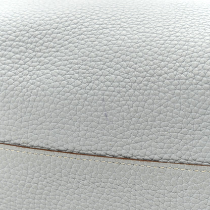 Hermes Veau Sikkim Taurillon Clemence Double Sens 36 Reversible Tote Bleu Pale Gris Perle 23 of 24