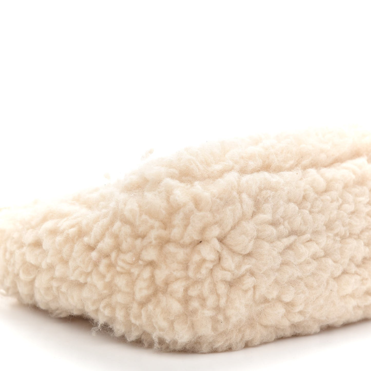 Shearling Mini Re-Edition 2000 Bag Ecru