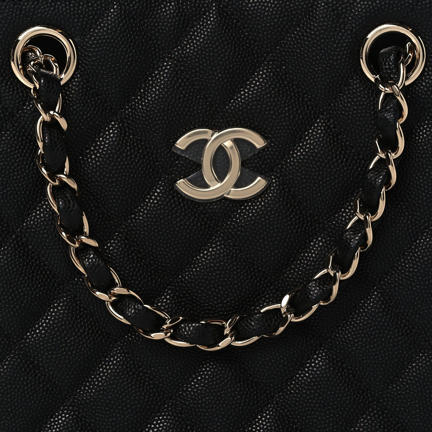 Chanel Caviar Quilted Mini Bucket Bag Black 8 of 10