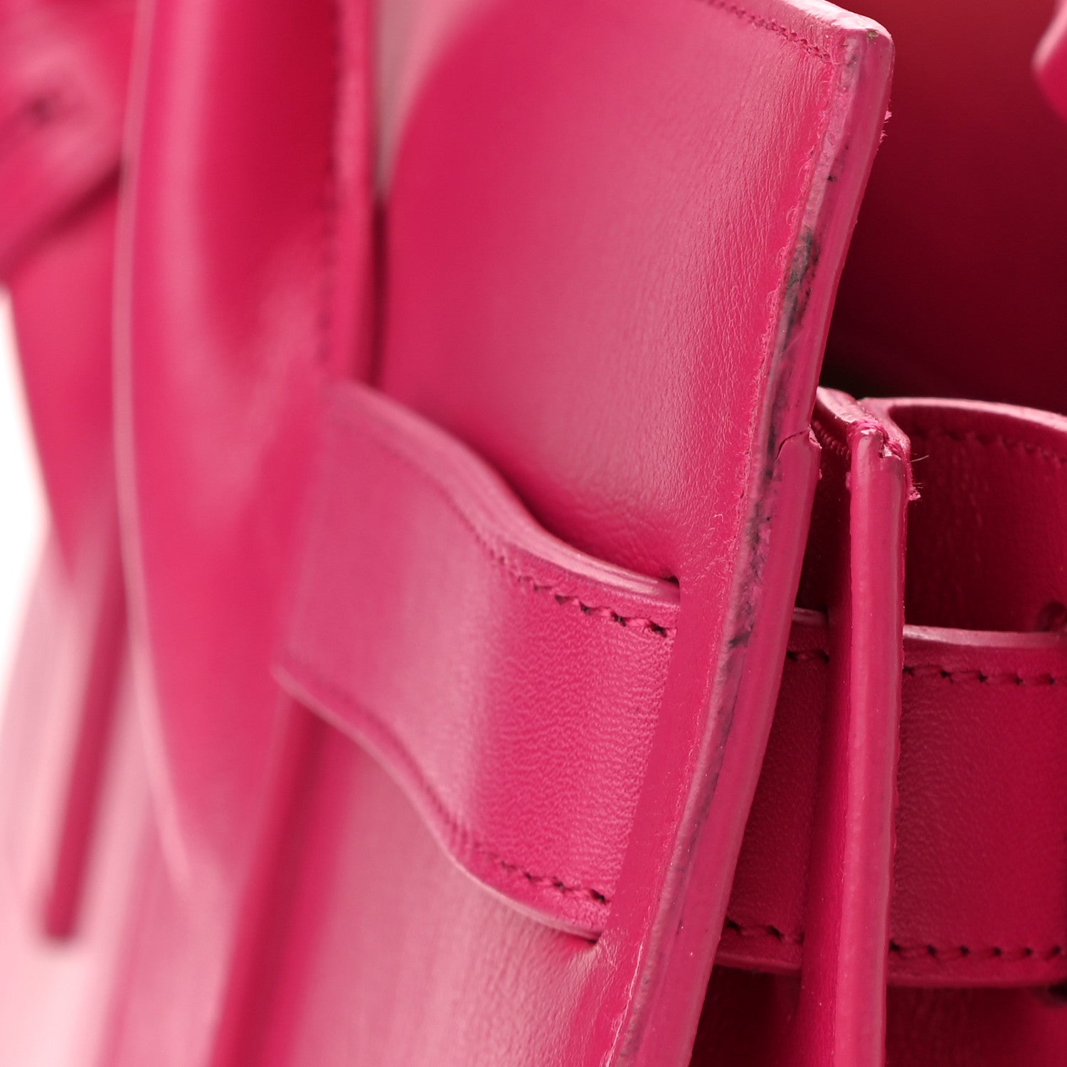 Saint Laurent Calfskin Small Sac De Jour Lipstick Fuchsia 12 of 12