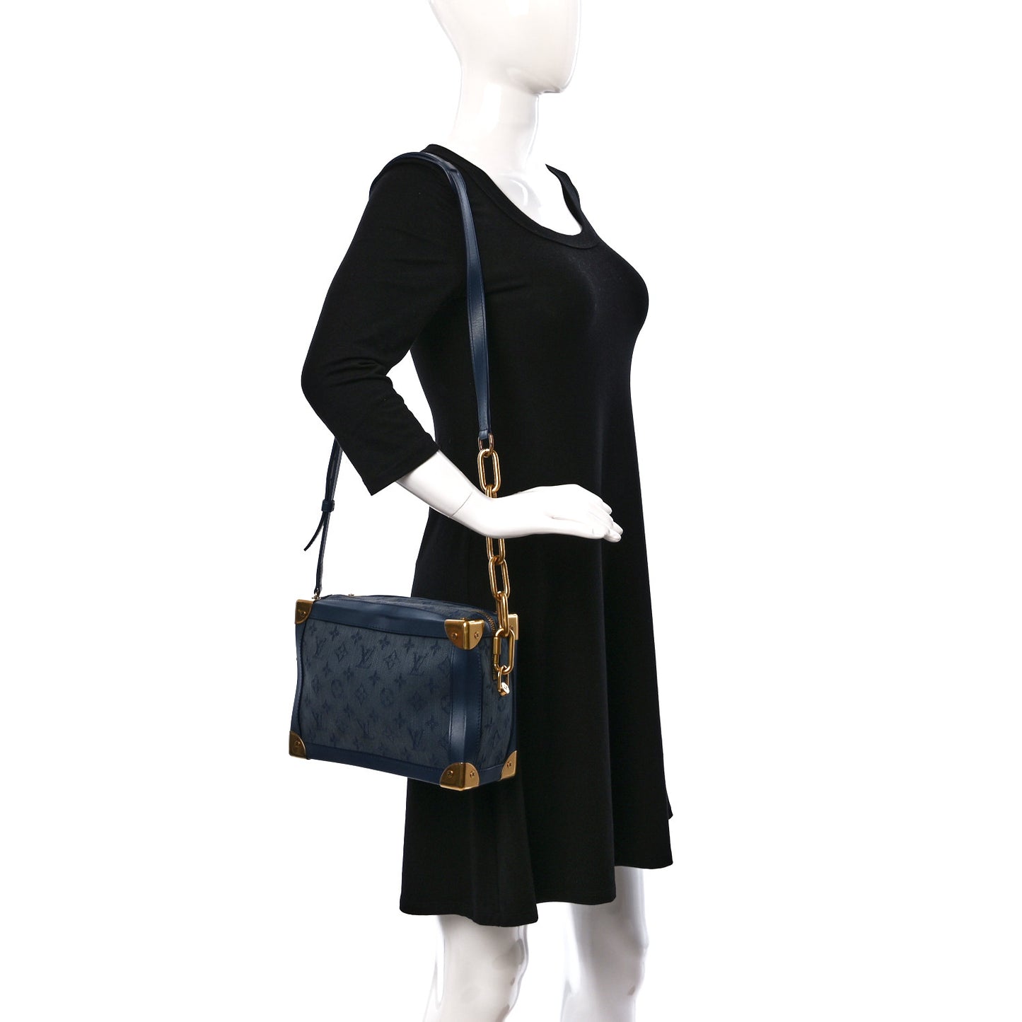 Denim Monogram Soft Trunk Navy