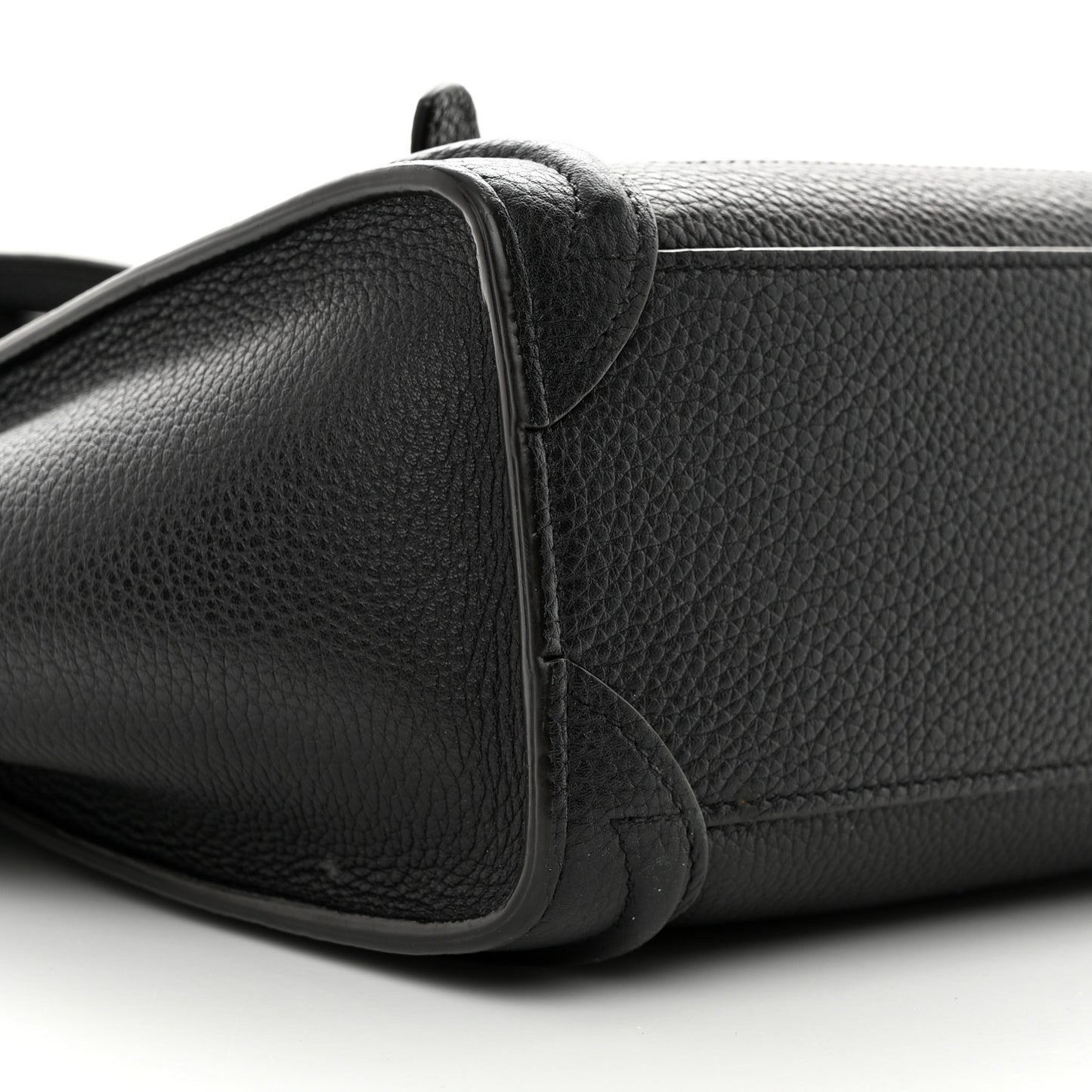 Drummed Calfskin Nano Luggage Black