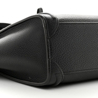 Celine Drummed Calfskin Nano Luggage Black 9 of 17