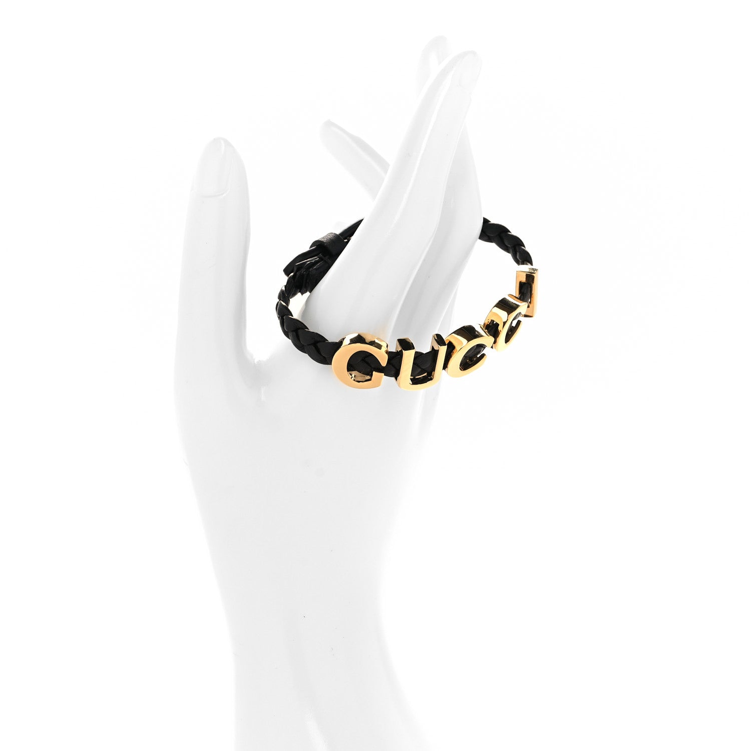 Gucci Calfskin Logo Bracelet Black 2 of 5
