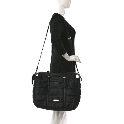 Burberry Nylon House Check Quilted Abbey Diaper Bag Black 3 of 14