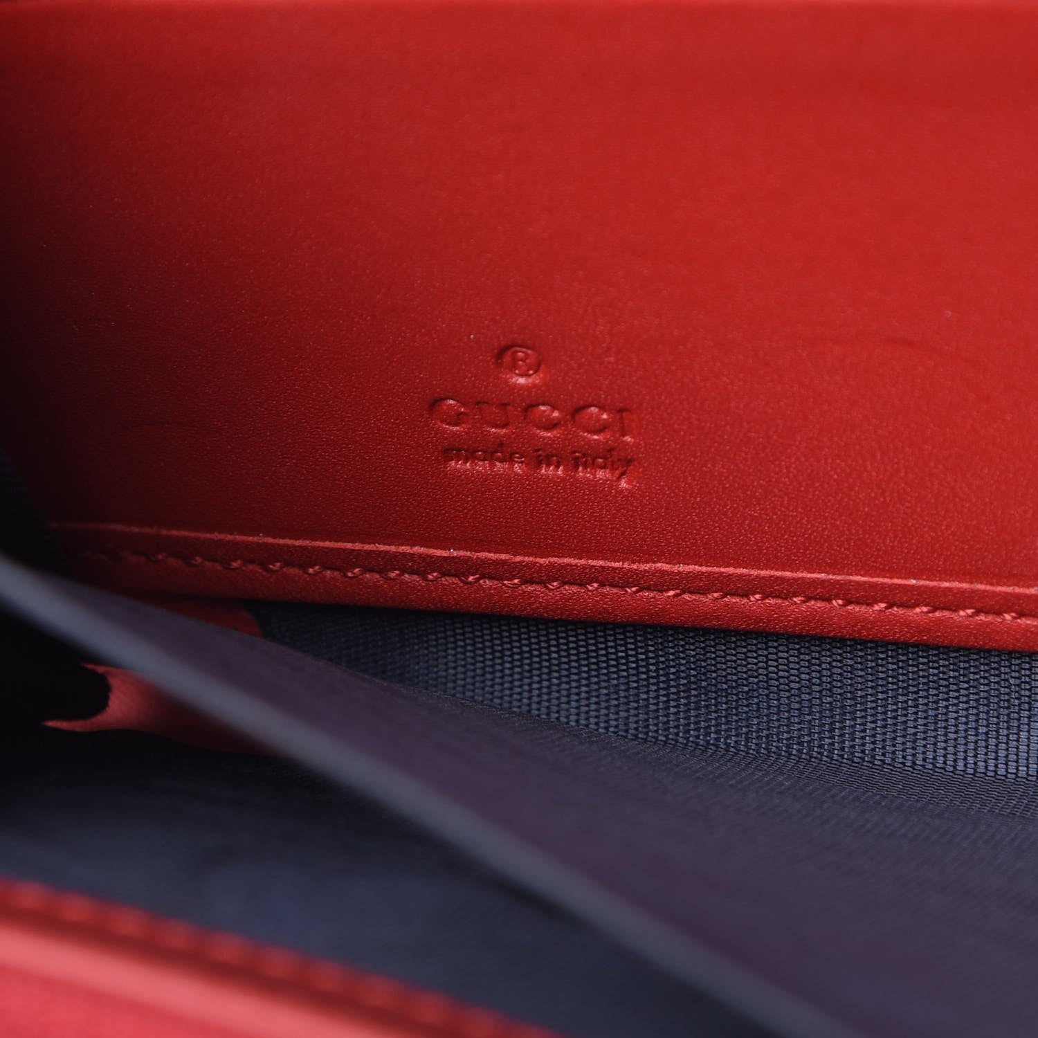 Gucci GG Supreme Monogram Blooms Zip Around Wallet Blue Red 7 of 10