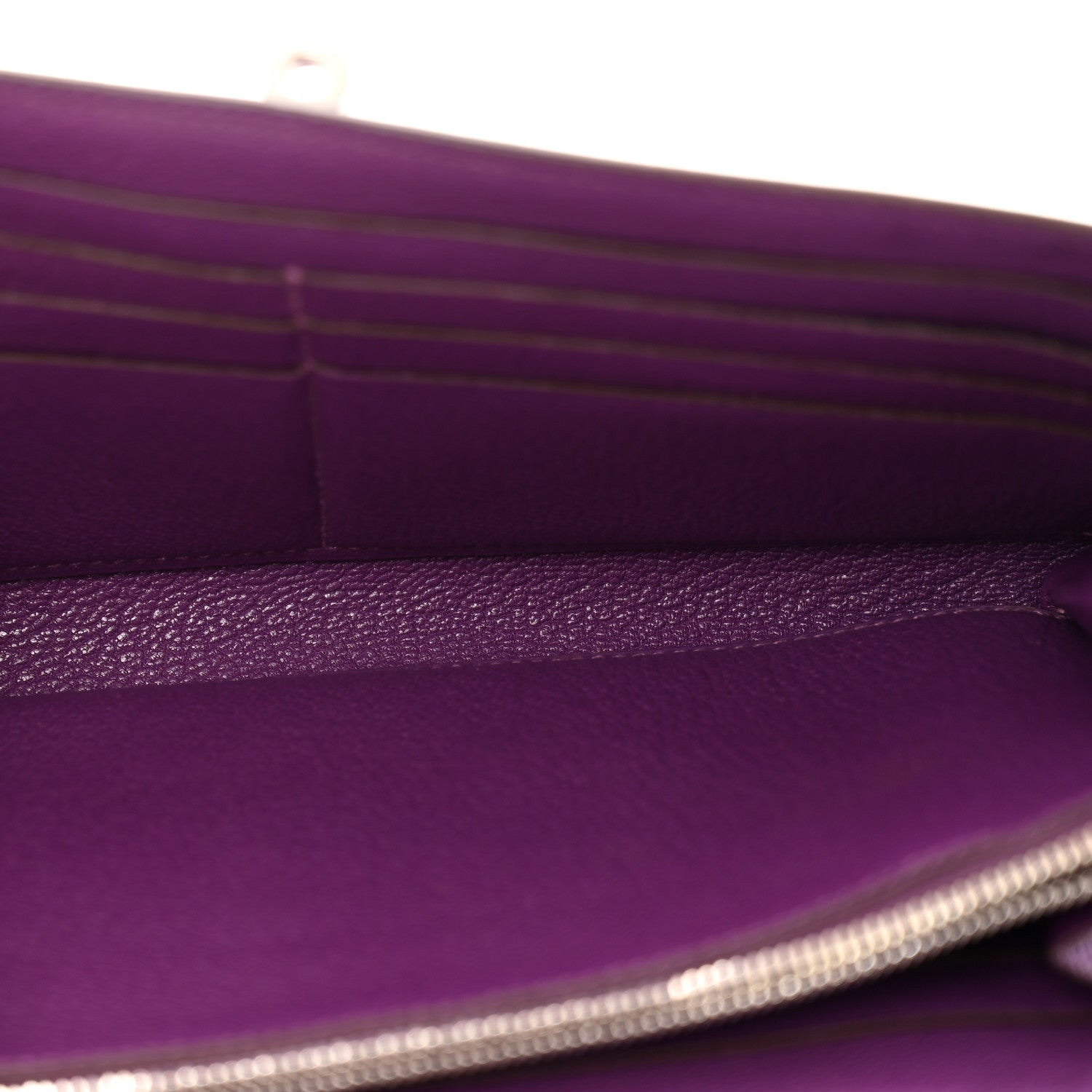 Hermes Chevre Mysore Kelly Longue Wallet Violet 5 of 11