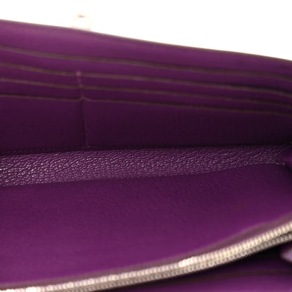 Hermes Chevre Mysore Kelly Longue Wallet Violet 5 of 11