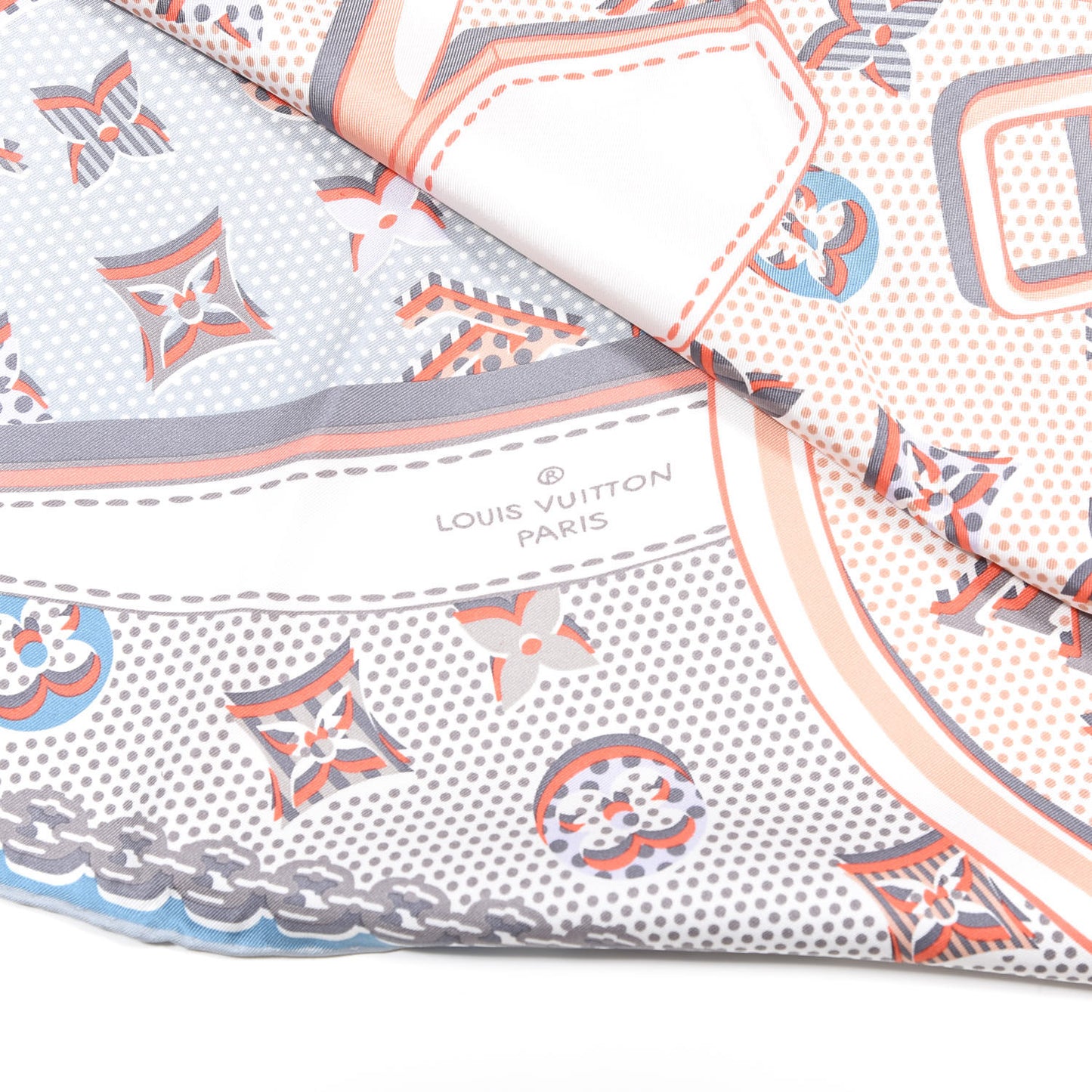 Silk Pop Monogram Scarf Blush Clair