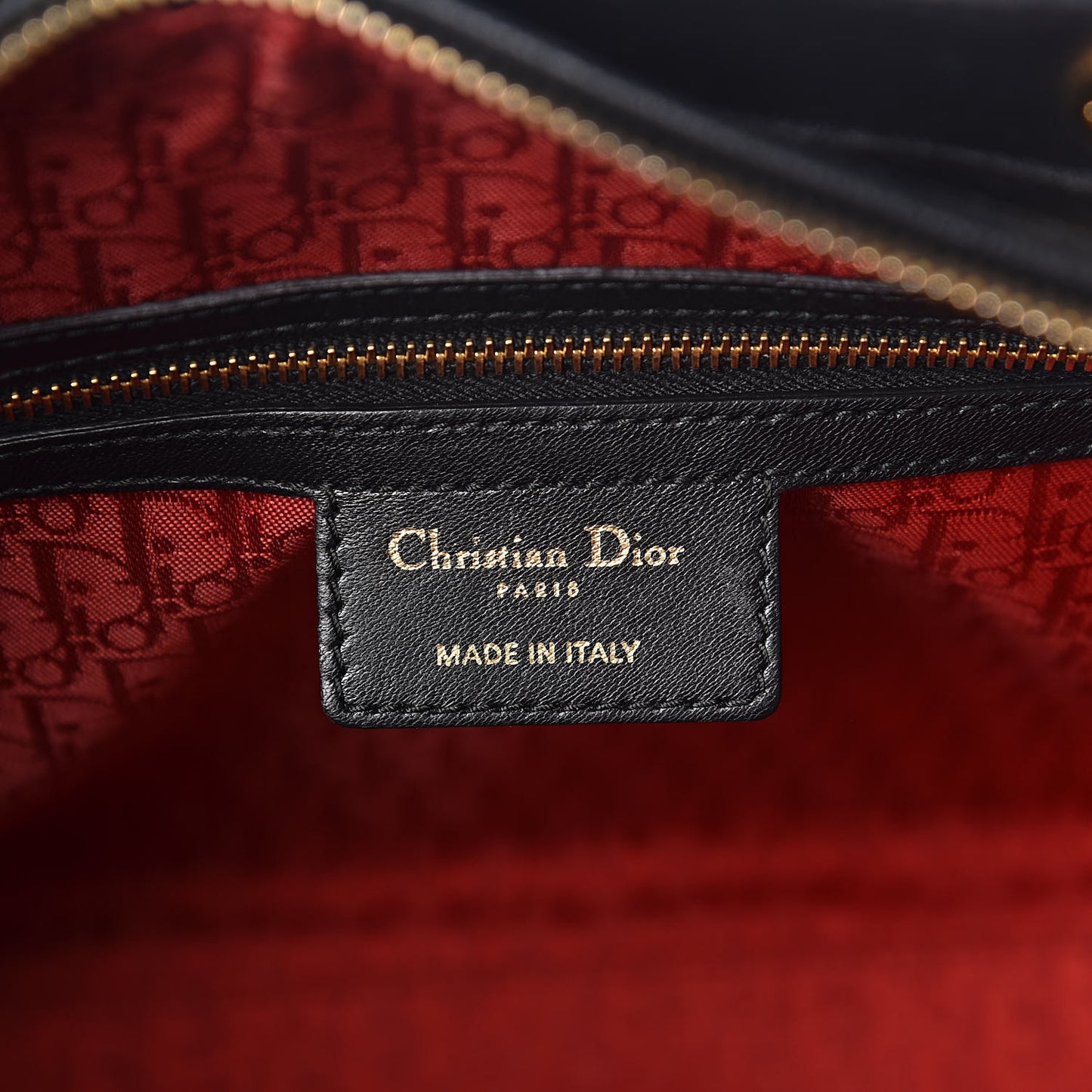 Lambskin Cannage Large Lady Dior Black