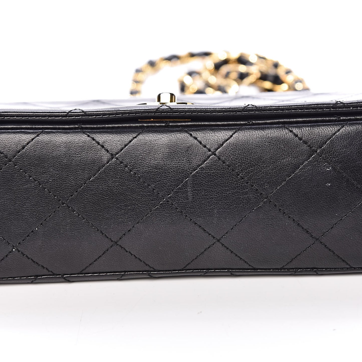 Lambskin Quilted Mini Flap Black