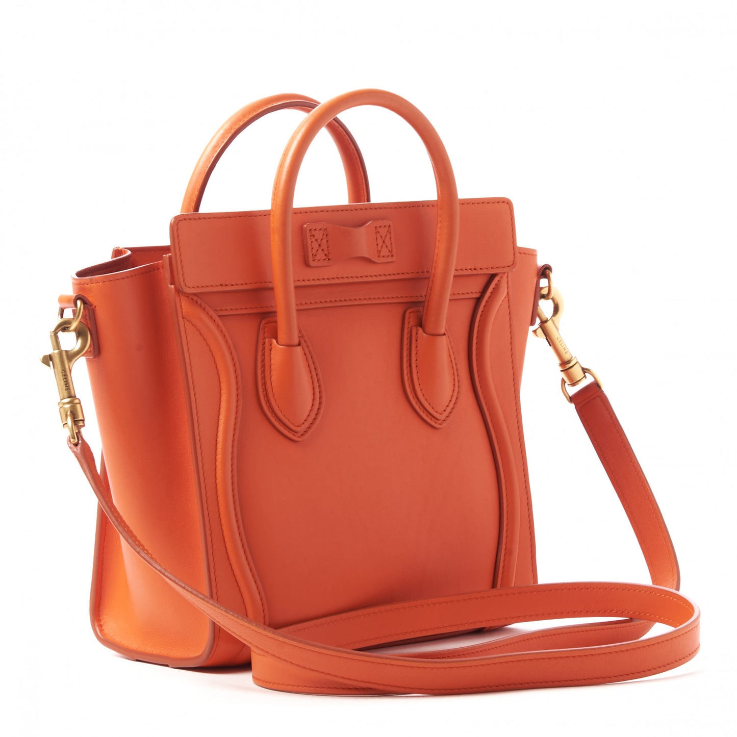 Smooth Calfskin Nano Luggage Fluo Orange