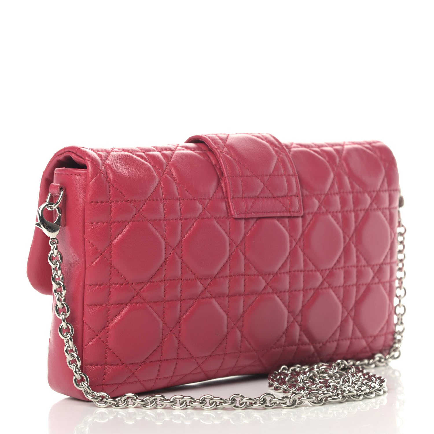 Christian Dior Lambskin Cannage Miss Dior Promenade Pouch Fuchsia 2 of 5