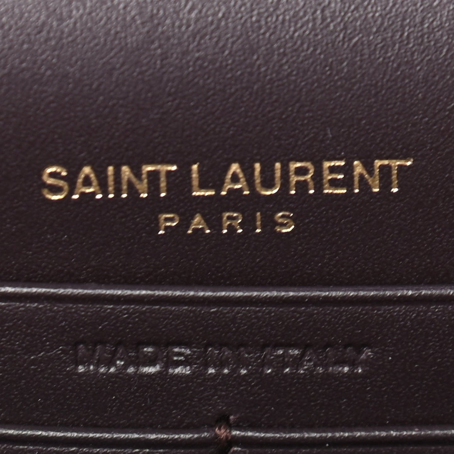 Smooth Calfskin Classic Monogram Kate Tassel Chain Wallet Amaranto