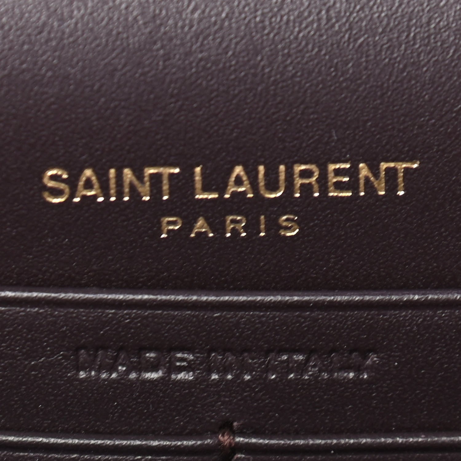 Saint Laurent Smooth Calfskin Classic Monogram Kate Tassel Chain Wallet Amaranto 6 of 9