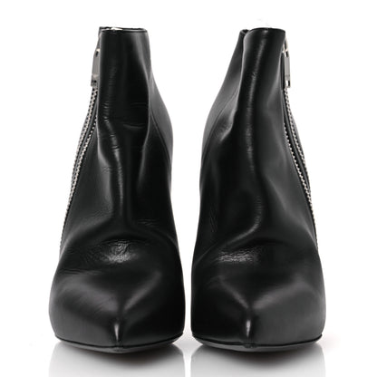 Saint Laurent Calfskin Double Zipper Booties 38 Black 3 of 11