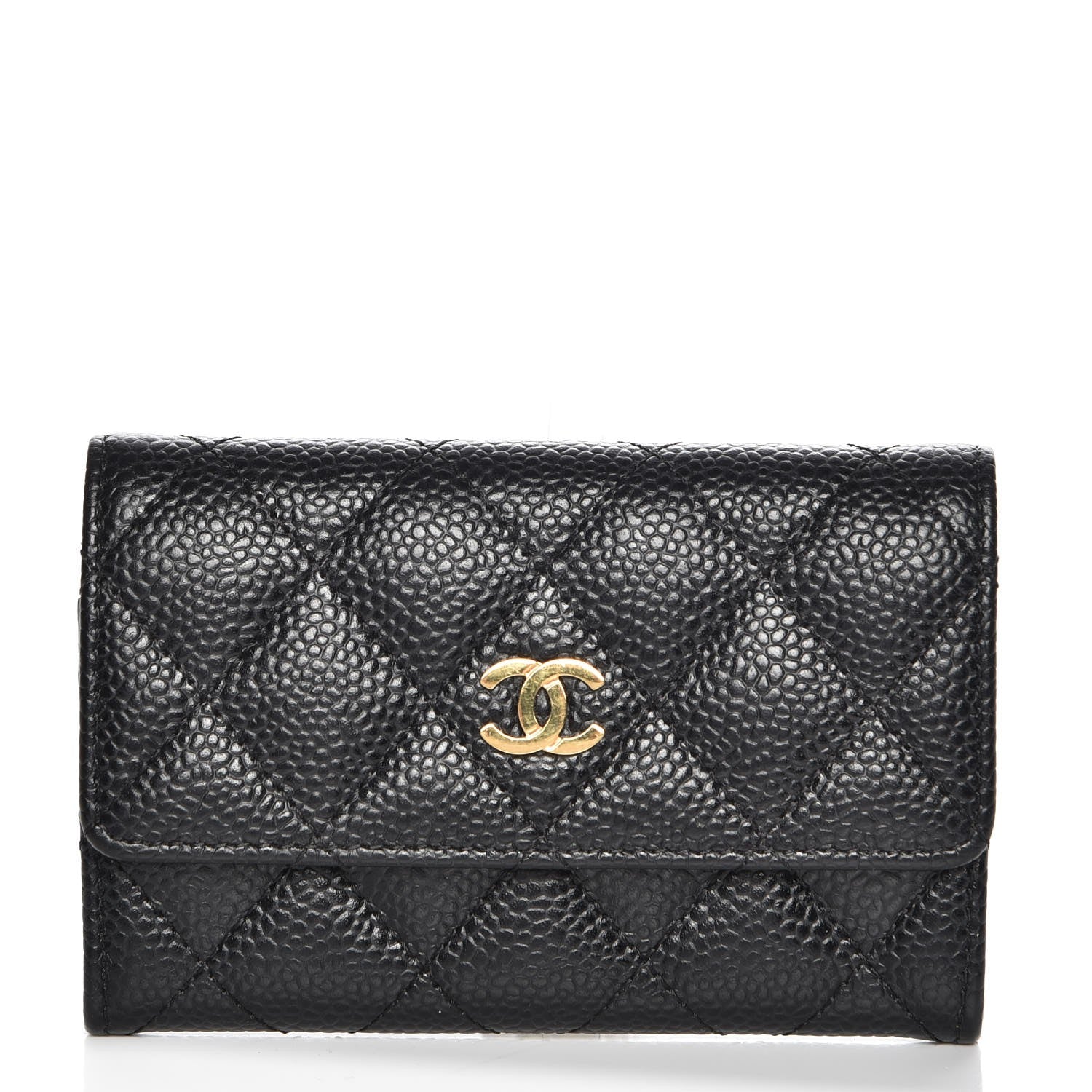 Chanel Caviar Quilted Flap Card Holder Black 1 of 9