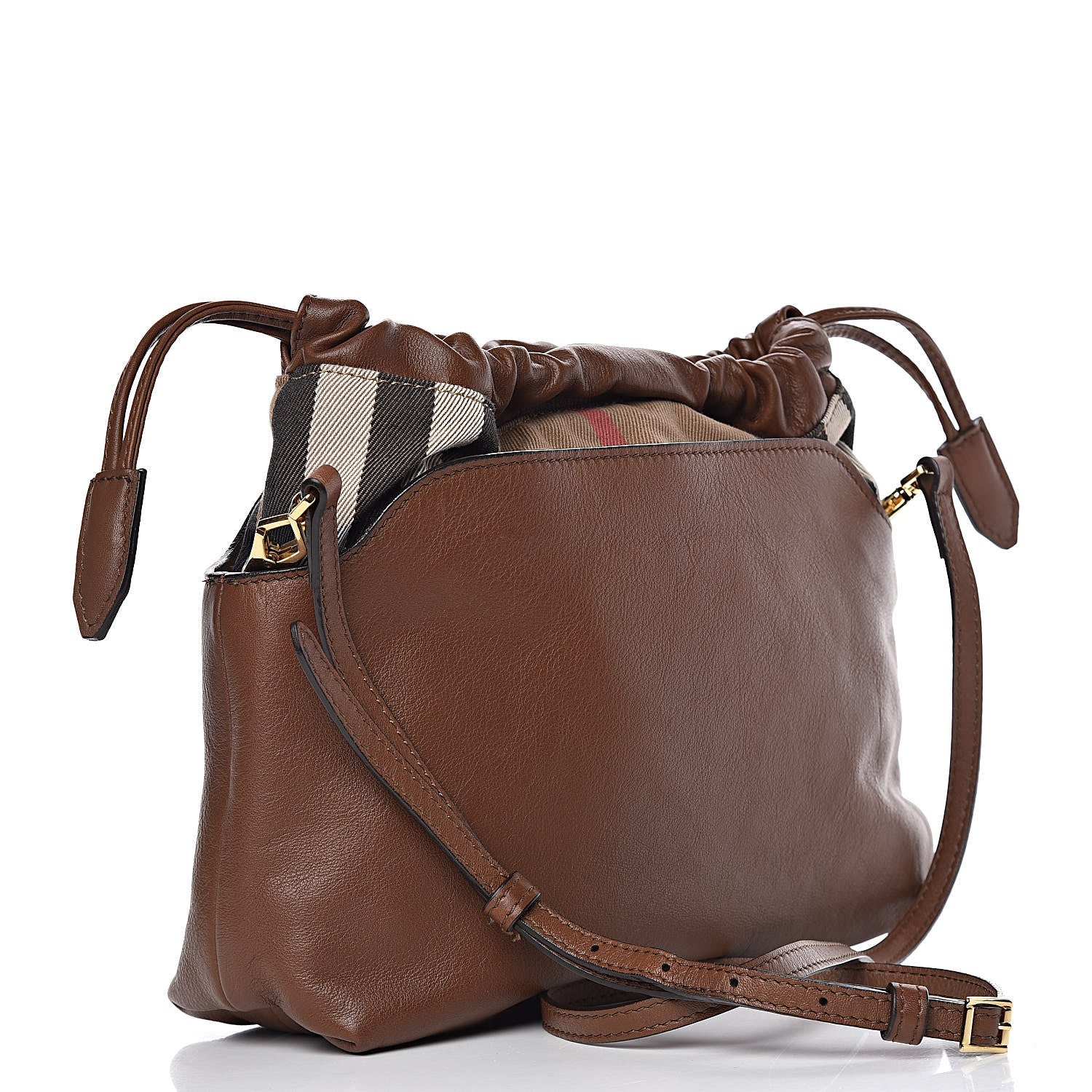 Burberry Calfskin House Check Little Crush Tan 3 of 16