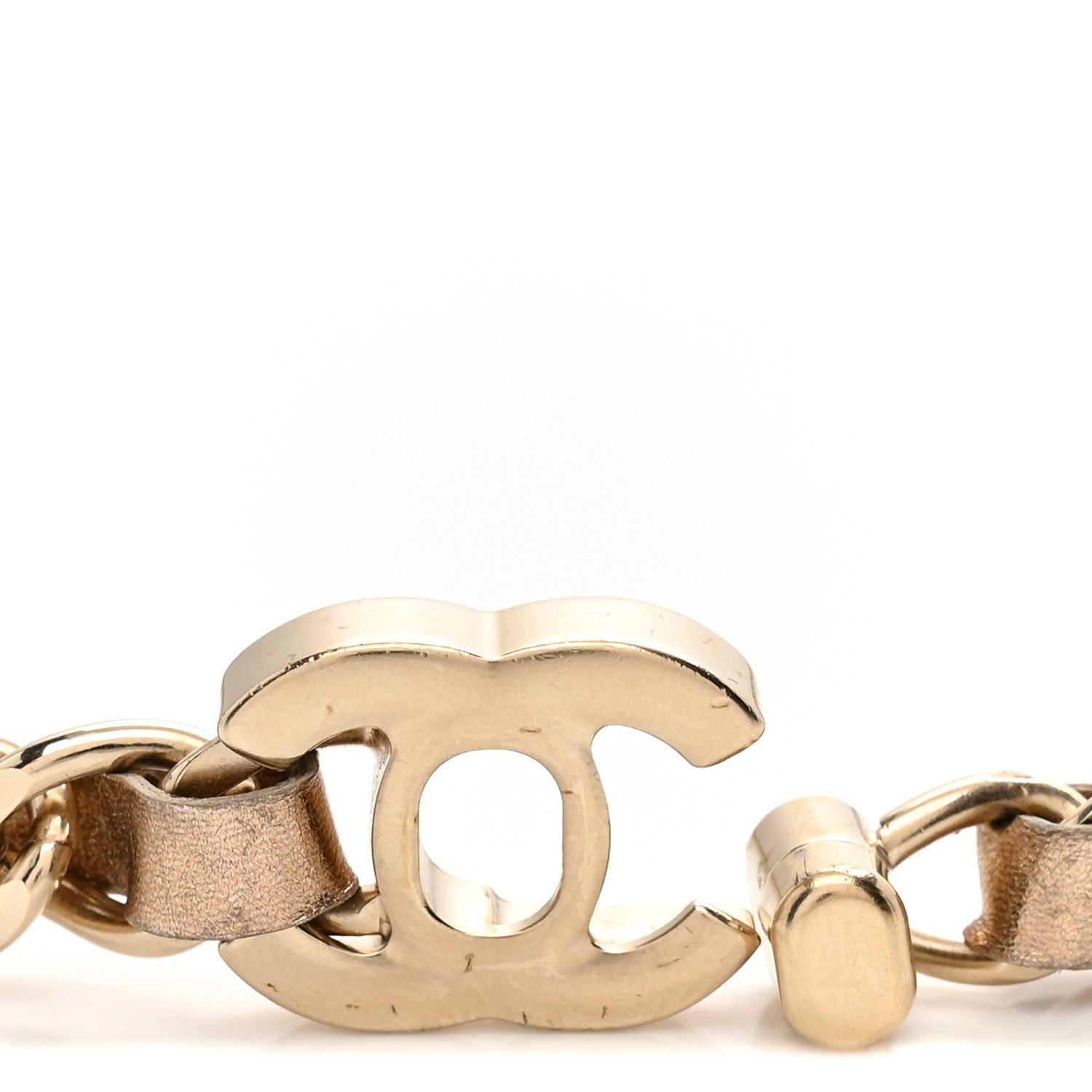 Chanel Metallic Lambskin CC Turnlock Chain Belt Gold 3 of 4