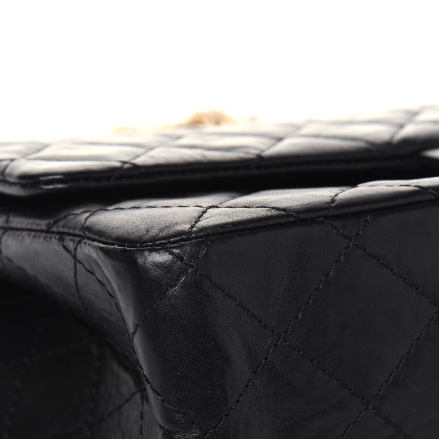 Aged Calfskin Quilted 2.55 Reissue 226 Flap Black