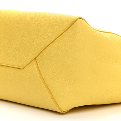 Celine Soft Grained Calfskin Small Belt Cabas Phantom Citron 9 of 12