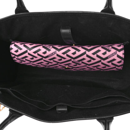 Versace Coated Canvas Calfskin La Greca Signature Tote Bag Multicolor 5 of 11