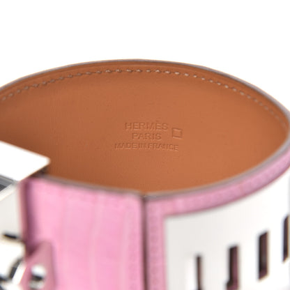 Hermes Matte Alligator Collier De Chien CDC Bracelet T2 5P Pink 4 of 7