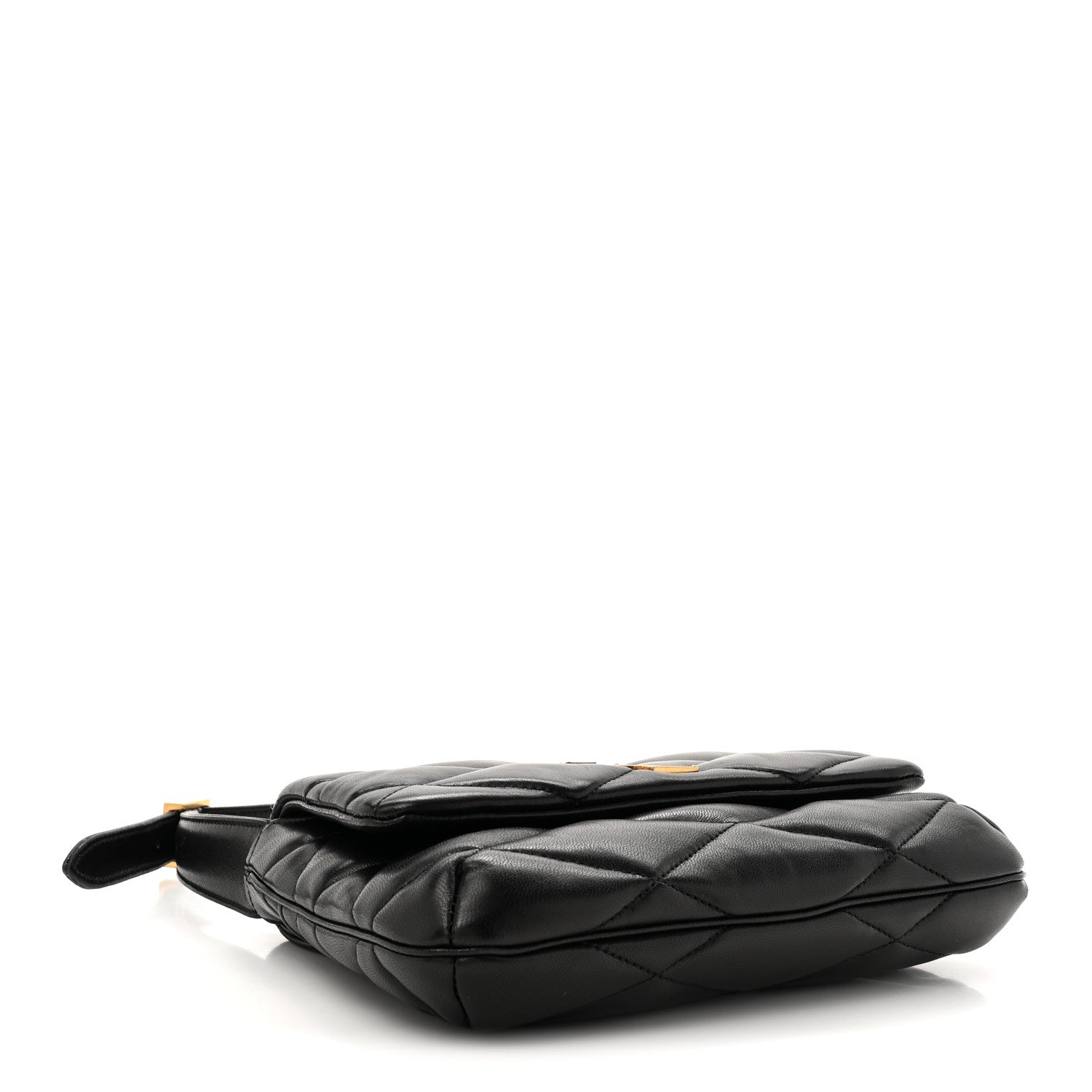Saint Laurent Lambskin Quilted Le 57 Diamond Shoulder Bag Black 4 of 10