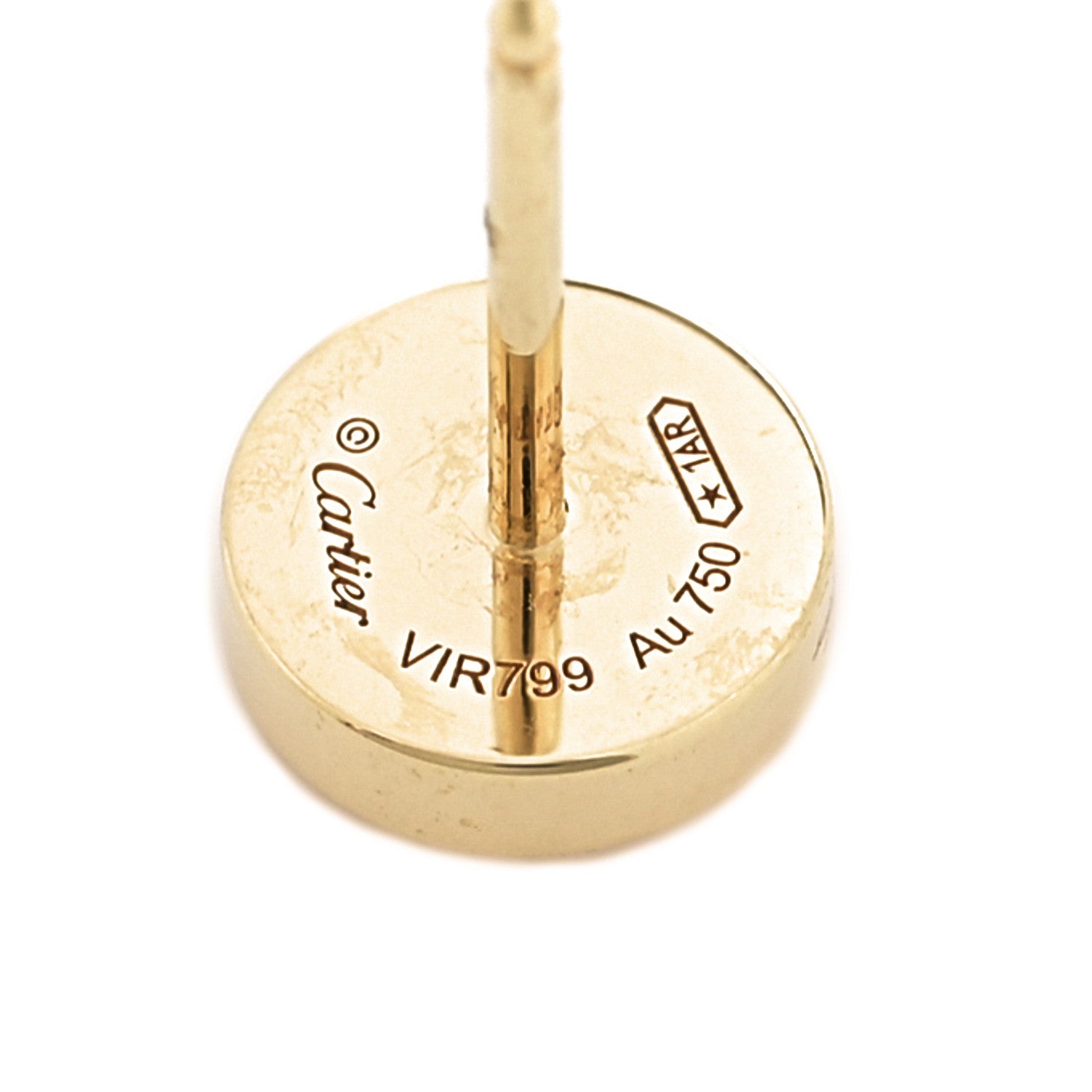 Cartier 18K Yellow Gold LOVE Earrings 4 of 5