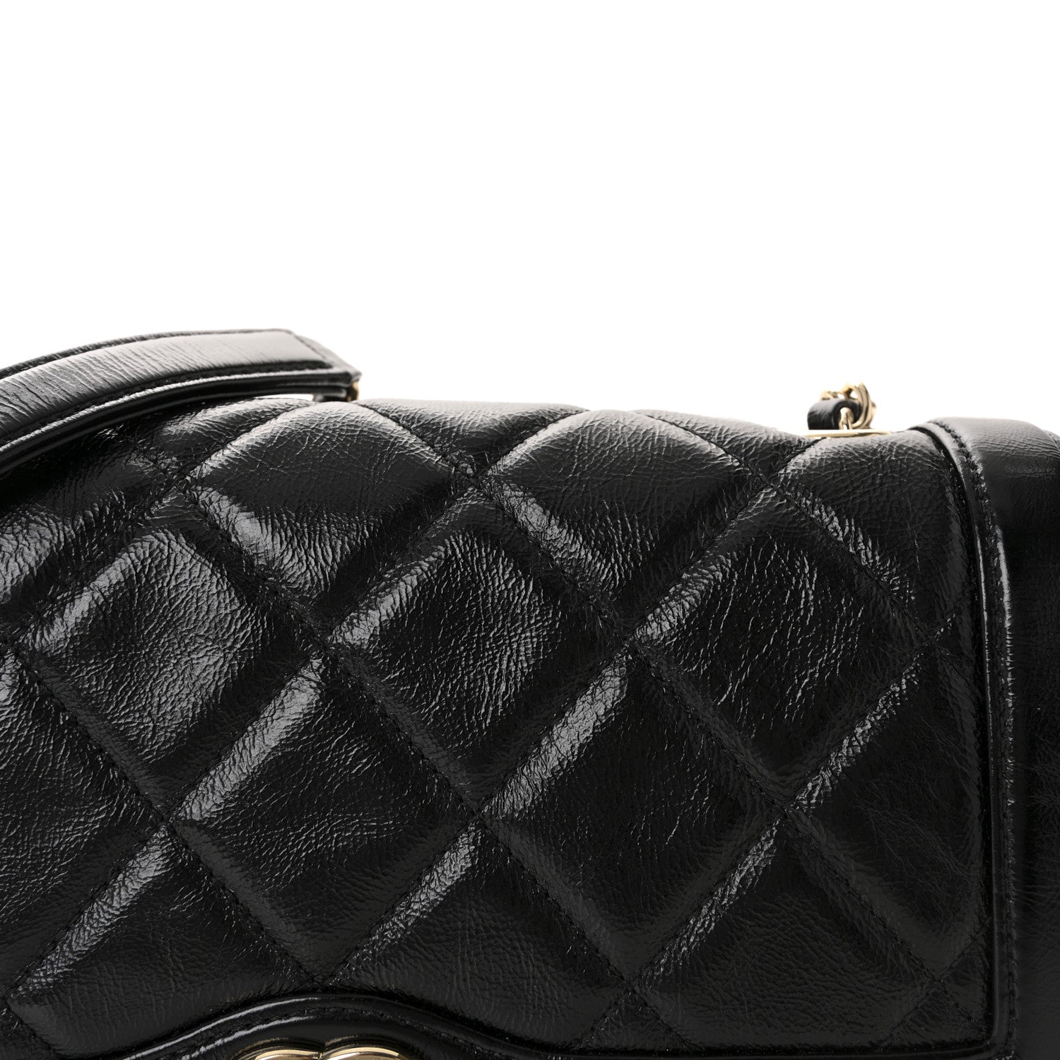 Chanel Crumpled Glazed Lambskin Quilted Small Flap Black 8 of 10
