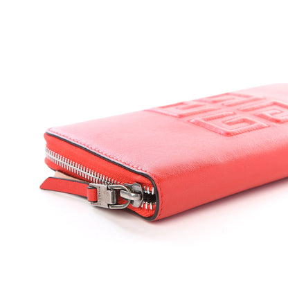 Givenchy Lambskin Logo Zip Around Wallet Red 5 of 8