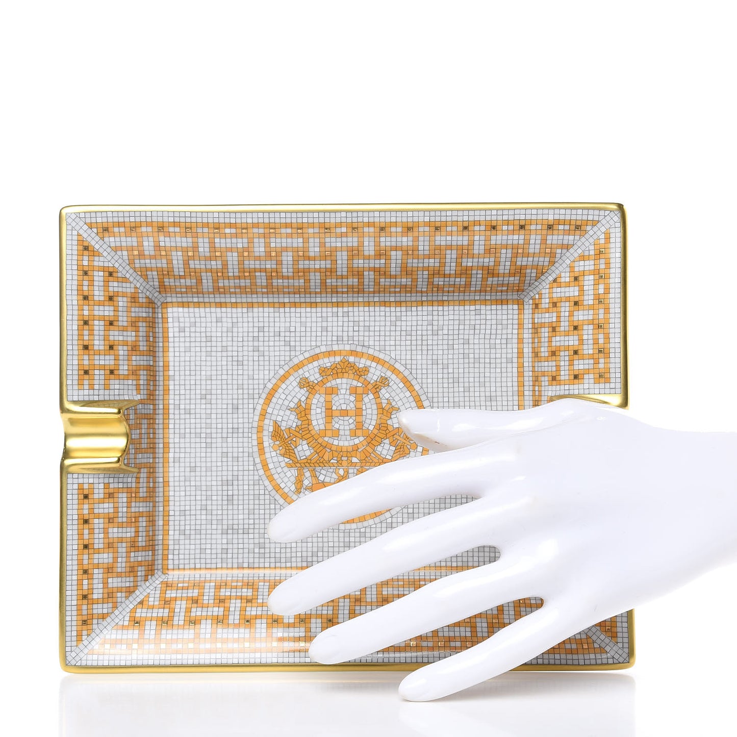 Porcelain Mosaique Au 24 Gold Ashtray