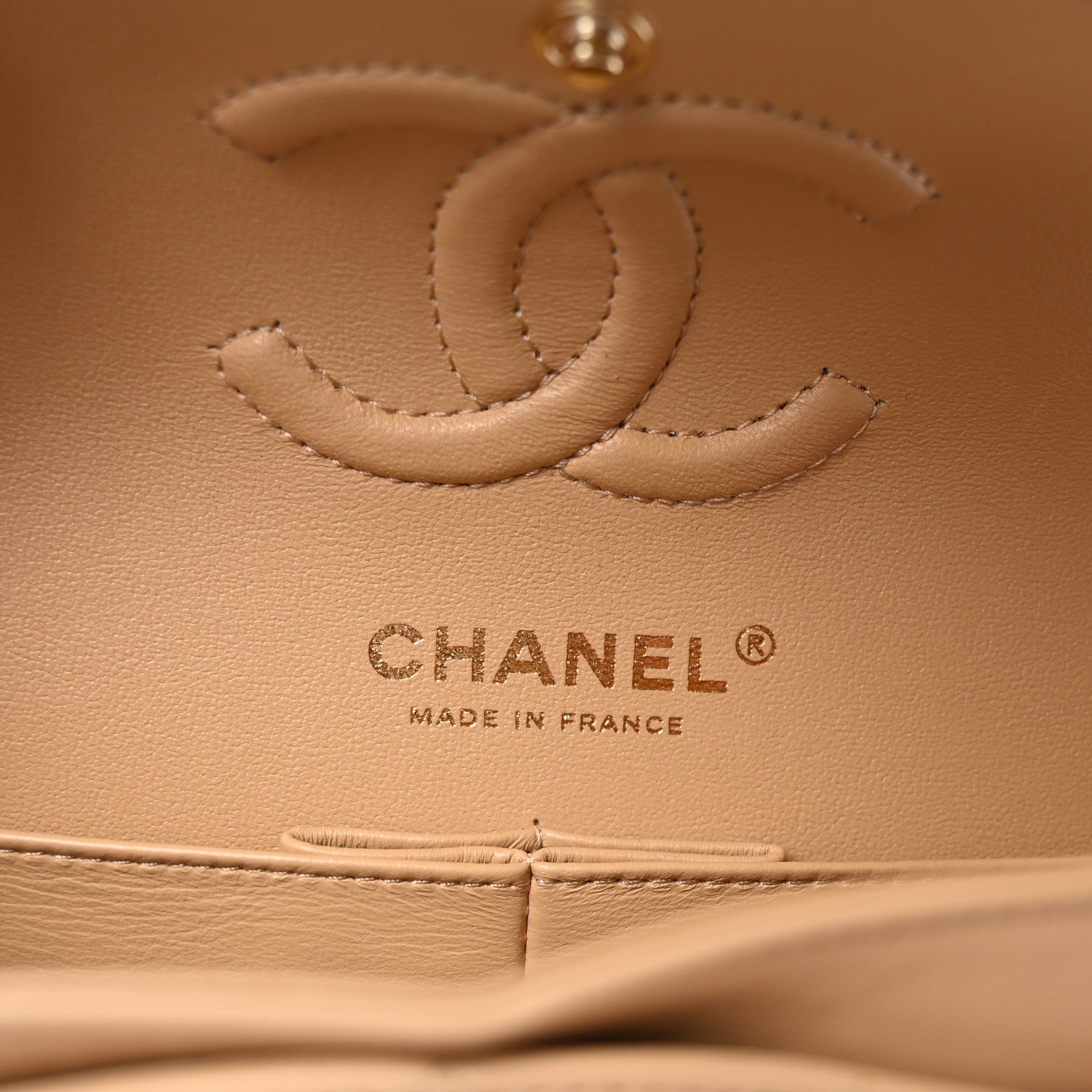 Chanel Lambskin Quilted Small Double Flap Beige 6 of 10