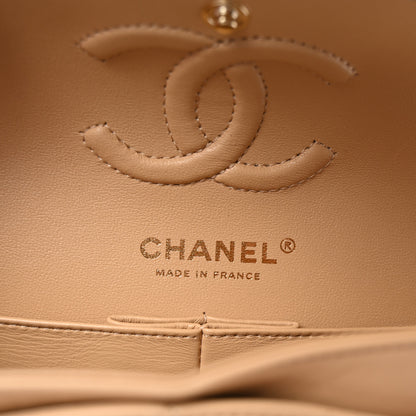 Chanel Lambskin Quilted Small Double Flap Beige 6 of 10