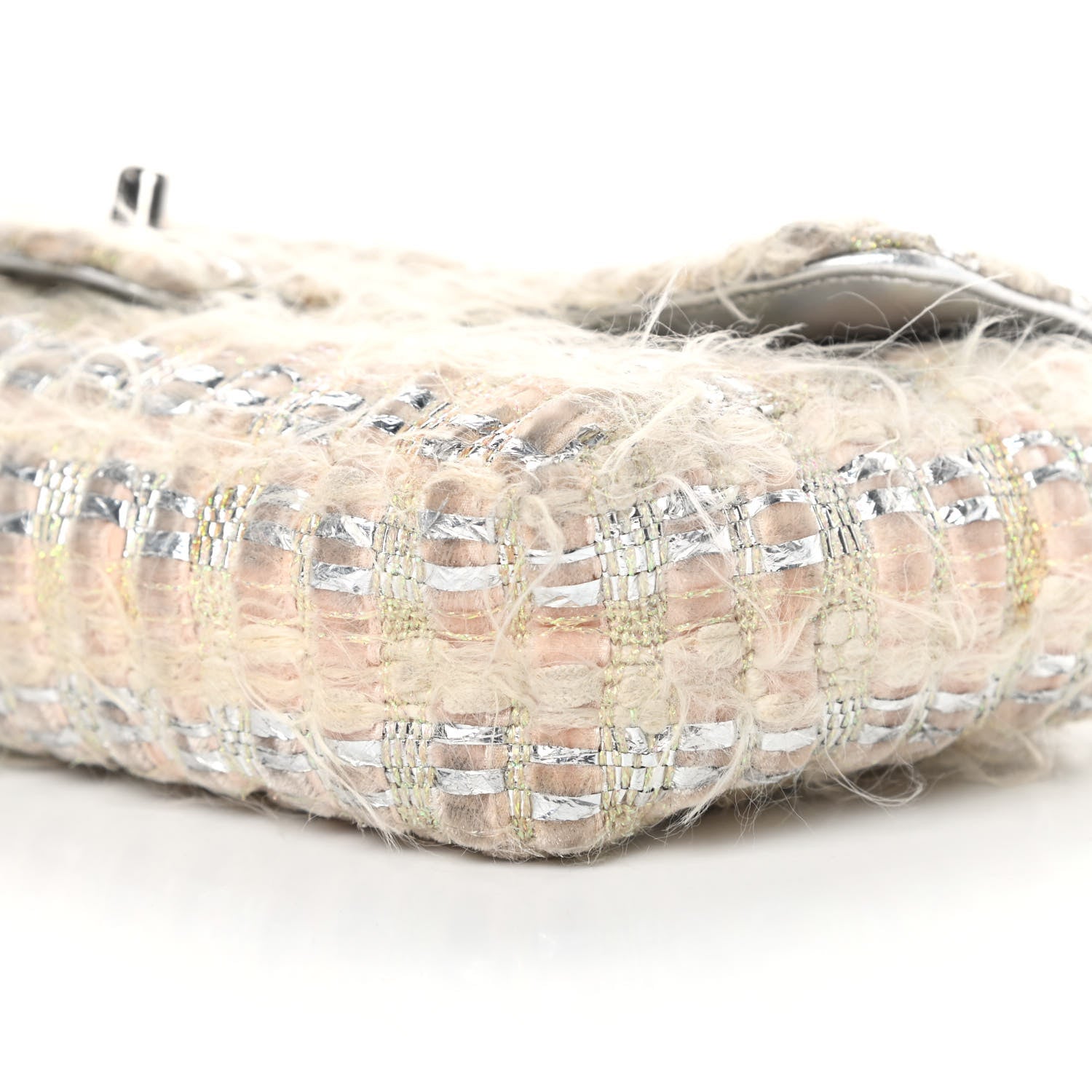 Chanel Tweed Quilted Single Flap Beige 11 of 12