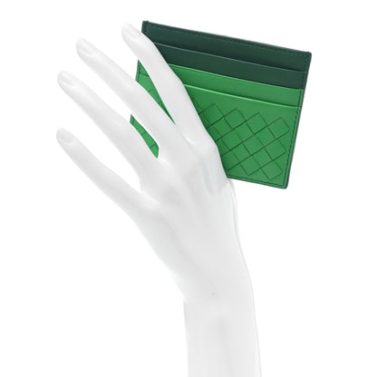Bottega Veneta Nappa Intrecciato Card Holder Bottle Emerald Parakeet 2 of 7