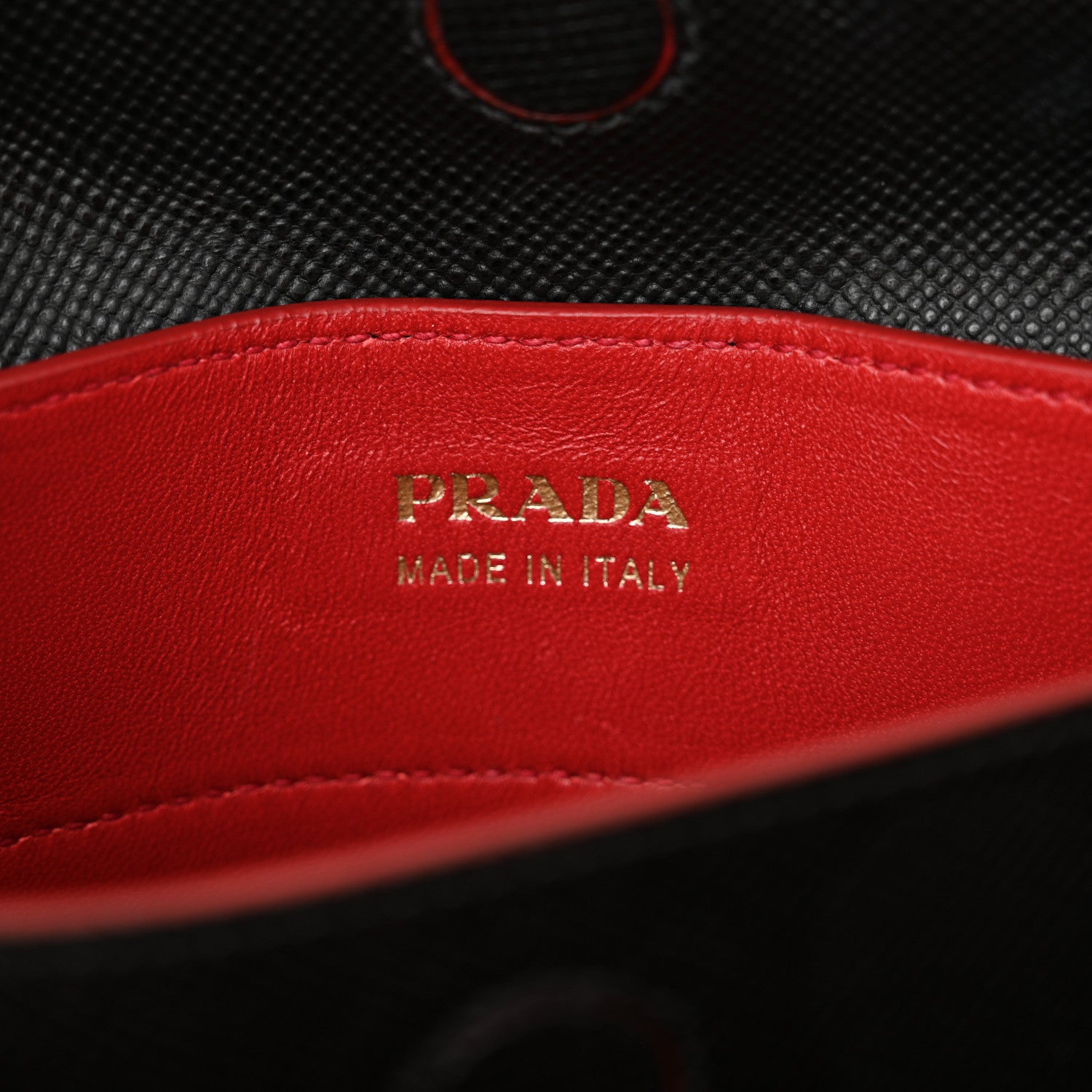 Prada Saffiano Cuir Large Double Bag Black Fuoco 6 of 12
