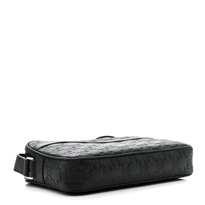 Celine Calfskin Triomphe Embossed Medium Messenger Bag Black 4 of 11