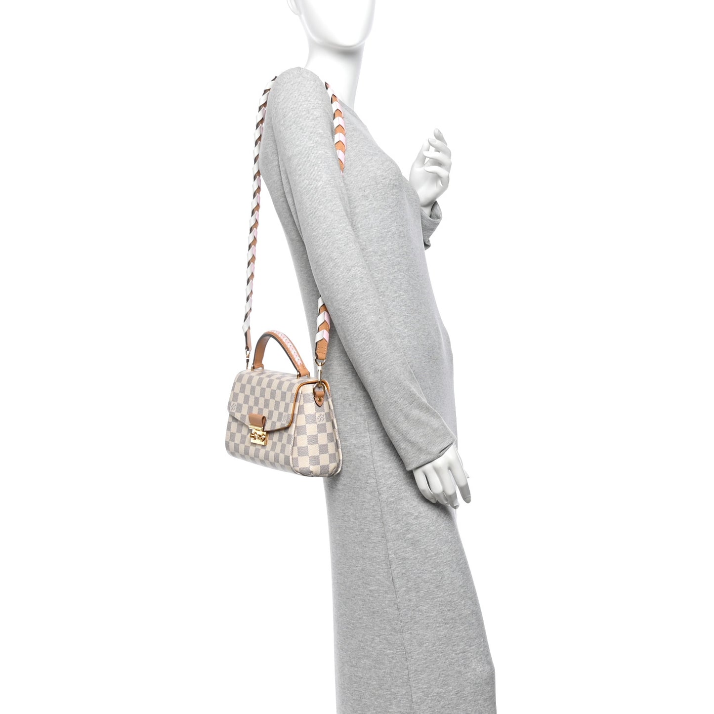 Damier Azur Braided Croisette Rose