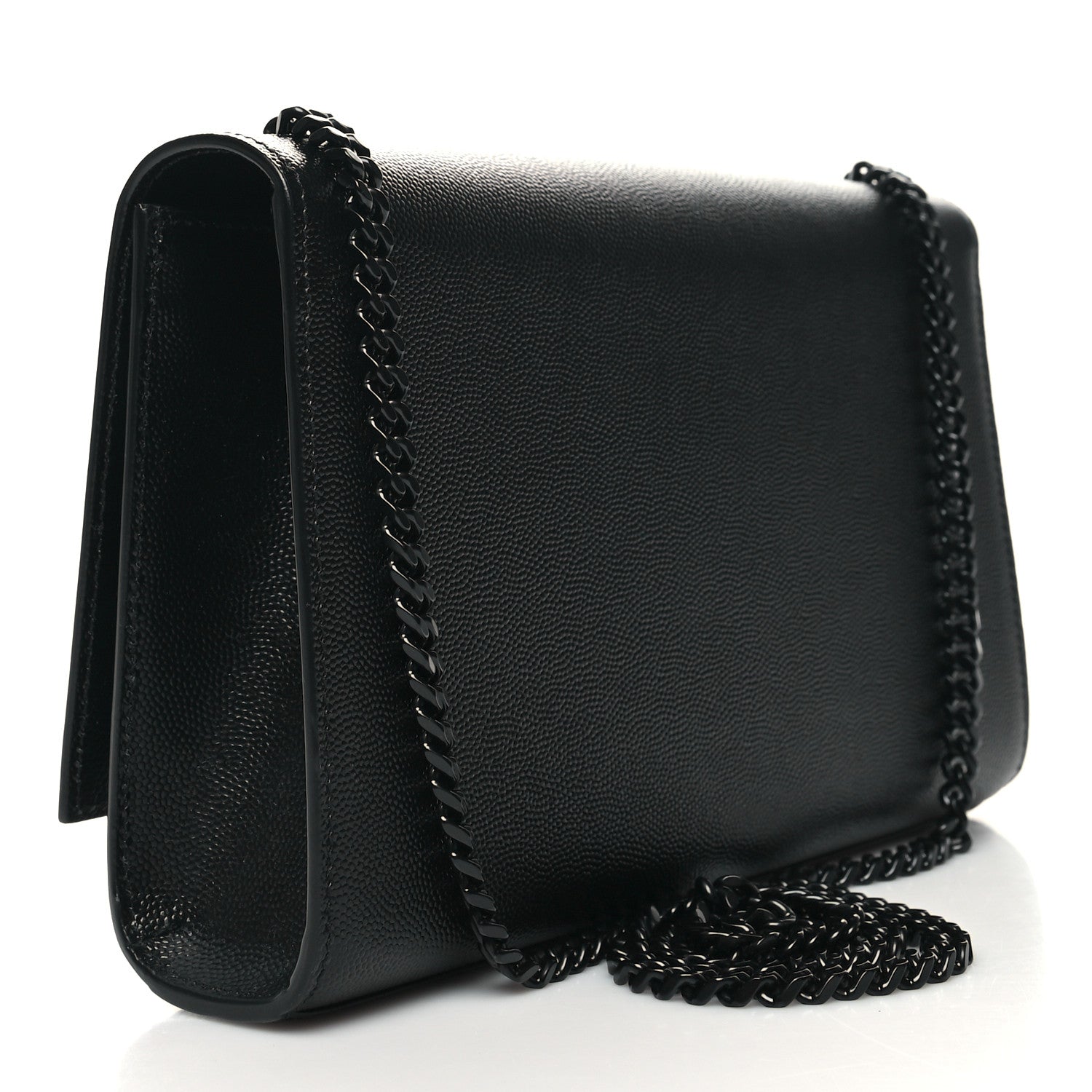 Saint Laurent Grain De Poudre Medium Classic Monogram Monochrome Kate Satchel Black 3 of 10