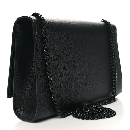 Saint Laurent Grain De Poudre Medium Classic Monogram Monochrome Kate Satchel Black 3 of 10